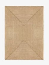 Rectangular woven jute rug